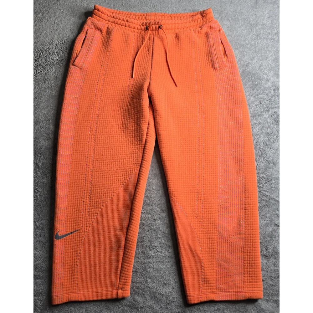 Nike City Ready Fleece Training Pants Womens Medium Orange Textured CU5130-837